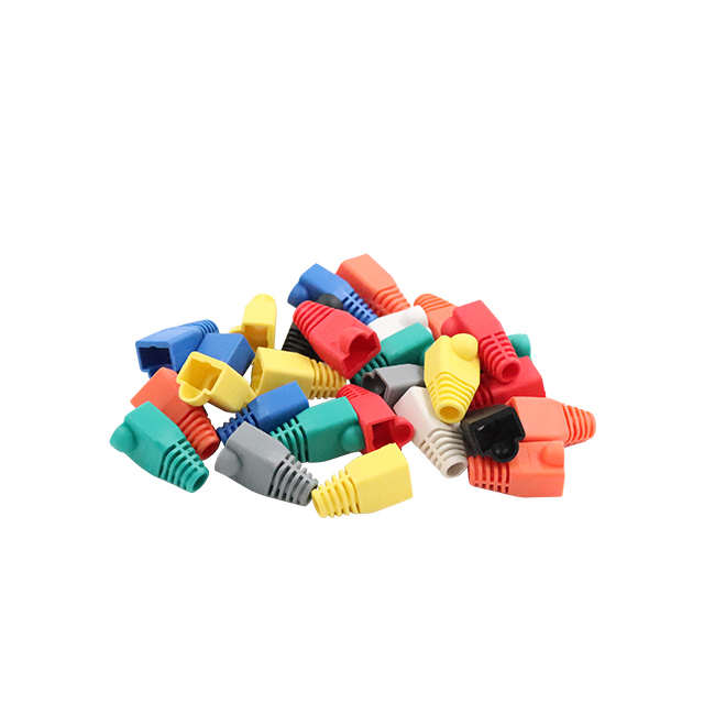 Bota de enchufe modular RJ45 de plástico blando colorido para CAT5e CAT6