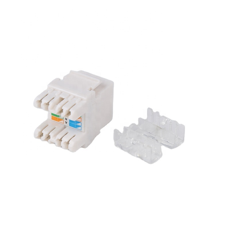 CAT5e UTP Conector de tipo corto de trapezoidal perforado de 180 grados