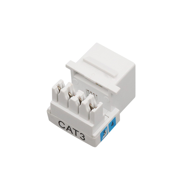 CAT3 RJ11 6P4C Conector trapezoidal perforado UTP de 90 grados