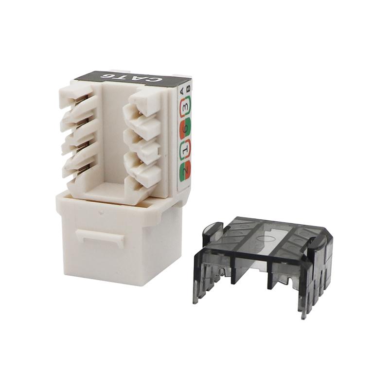 Conector trapezoidal perforado de 90 grados tipo delgado UTP CAT6