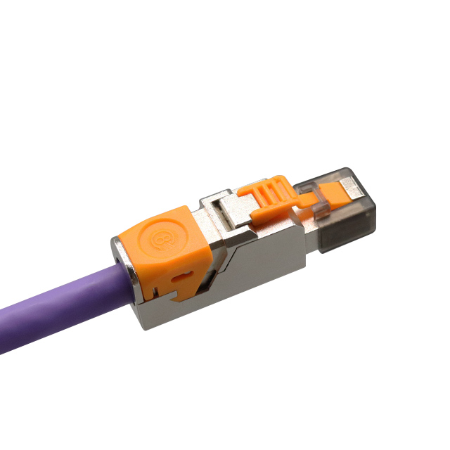 Conector de terminación de campo CAT8 FTP RJ45 sin herramientas con bloqueo