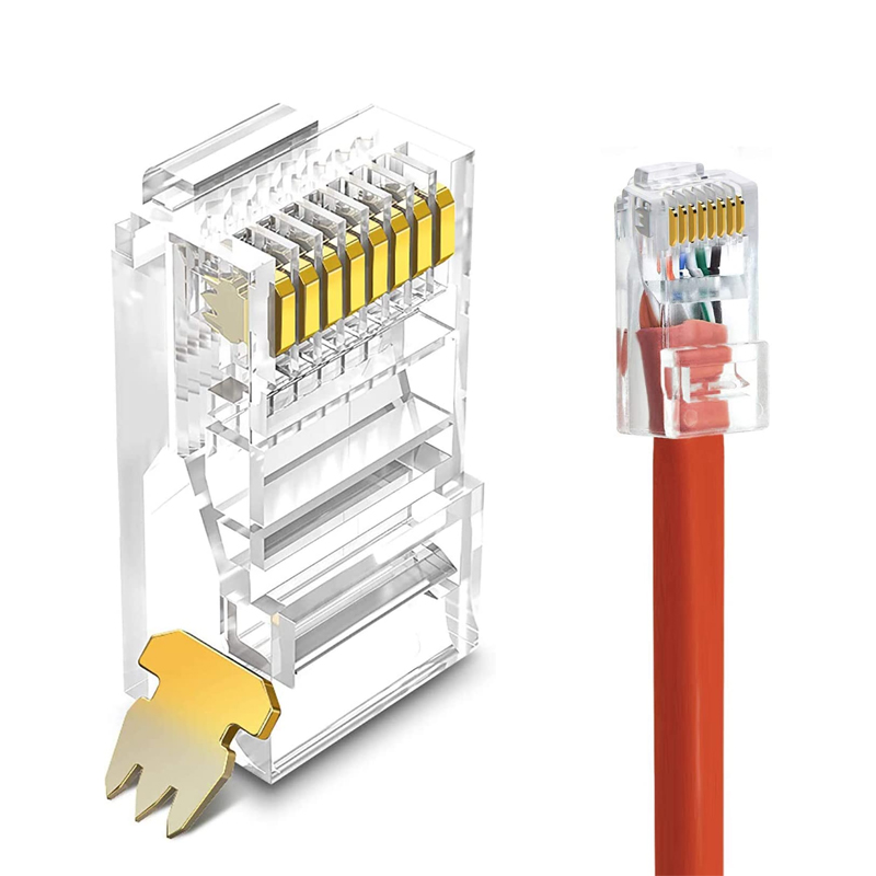 CAT5e UTP 8P8C RJ45 Enchufe modular de 1 pieza