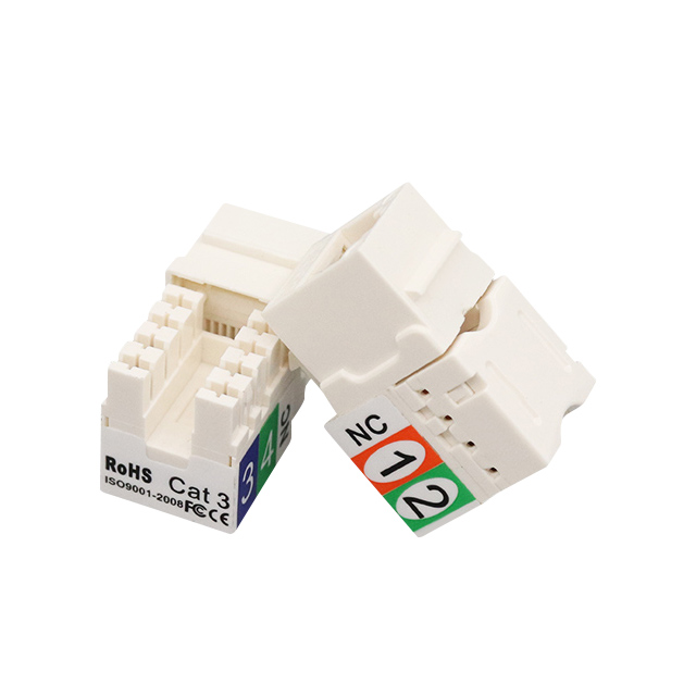 CAT3 RJ11 6P4C Conector trapezoidal perforador UTP de 90 grados Nuevo