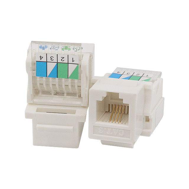 CAT3 RJ11 6P4C Conector trapezoidal sin herramientas UTP de 90 grados