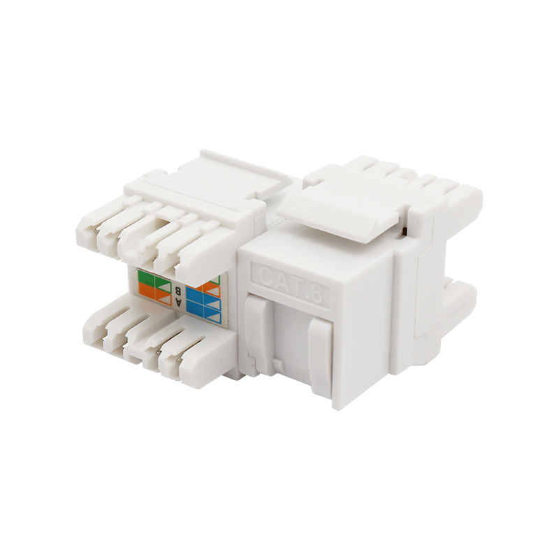 CAT6 UTP Conector trapezoidal de 180 grados con puerta antipolvo