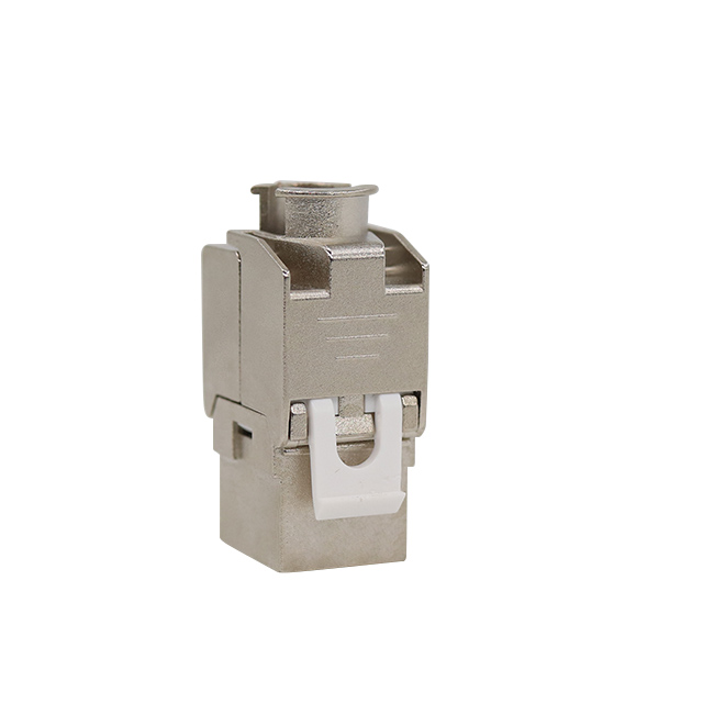 Aleación de zinc CAT6A STP Conector trapezoidal sin herramientas de 180 grados