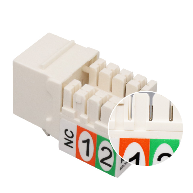 CAT3 RJ11 6P4C Conector trapezoidal perforador UTP de 90 grados Nuevo