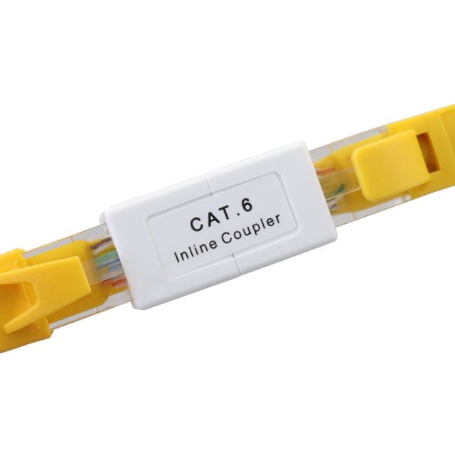 Acoplador en línea hembra RJ45 de 180 grados sin blindaje CAT6