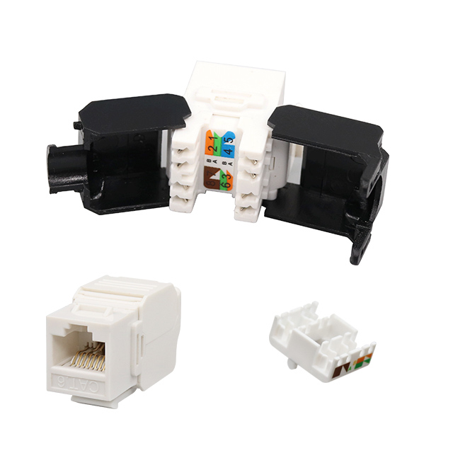 Conector trapezoidal sin herramientas CAT6 de 180 grados sin blindaje