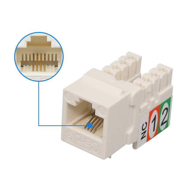 CAT3 RJ11 6P4C Conector trapezoidal perforador UTP de 90 grados Nuevo