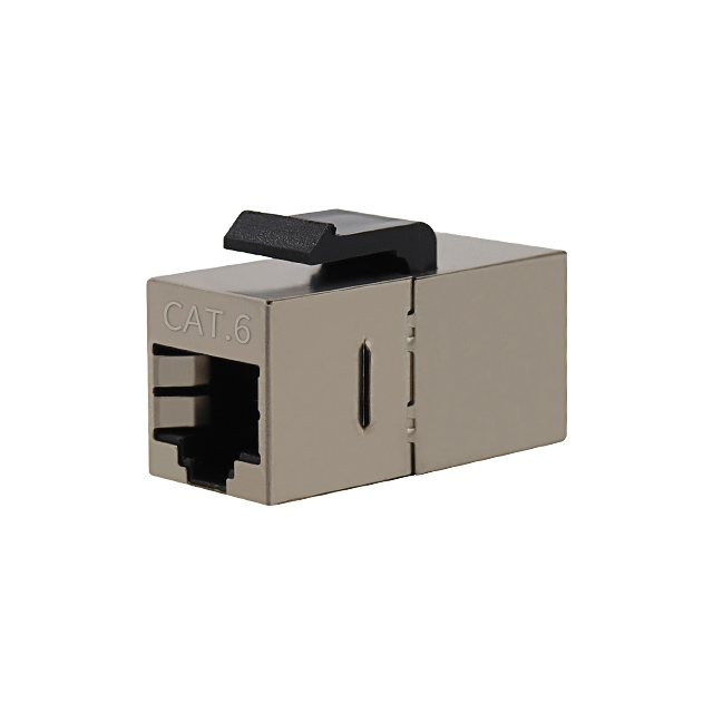 Acoplador en línea hembra trapezoidal Jack RJ45 de 180 grados blindado CAT6