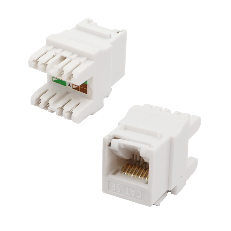 CAT5e UTP Conectores trapezoidal perforan de 180 grados con puerta antipolvo