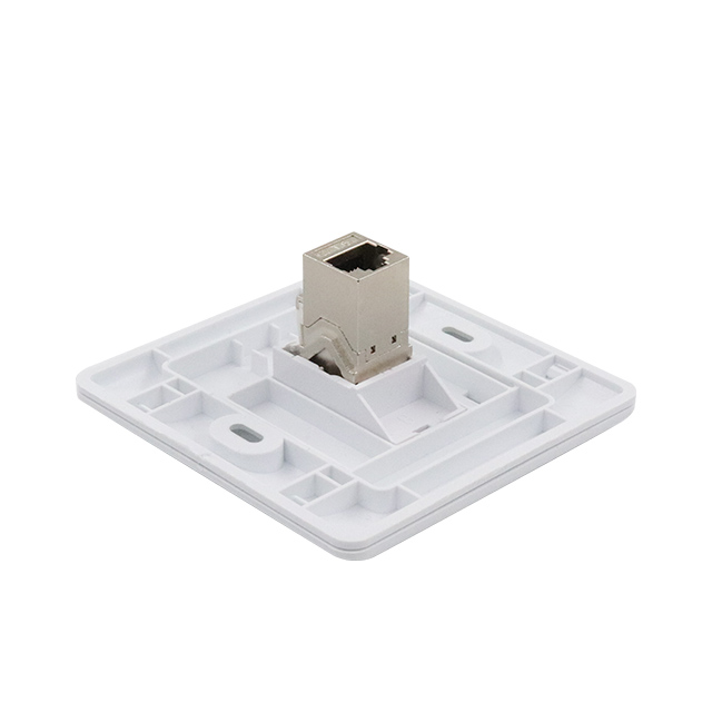 Acoplador en línea hembra trapezoidal Jack RJ45 de 180 grados blindado CAT7