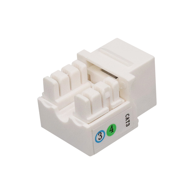 CAT3 RJ11 6P4C Conector trapezoidal perforado UTP de 90 grados