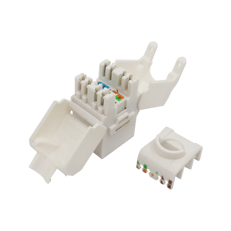 Conector trapezoidal sin herramientas CAT6A de 180 grados sin blindaje