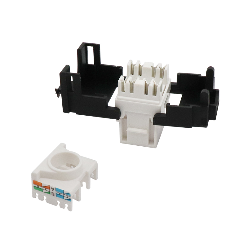 Conector trapezoidal sin herramientas CAT6A UTP de 180 grados