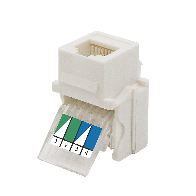 CAT3 RJ11 6P4C Conector trapezoidal sin herramientas UTP de 90 grados