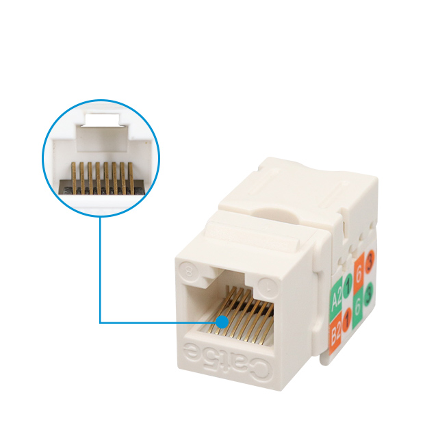 CAT5e UTP Conector perforado de 90 grados