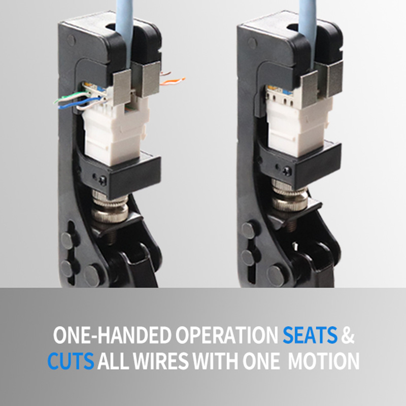 Herramienta de terminación de velocidad de perforación trapezoidal Jack RJ45 para PX-T-DS de 180 grados