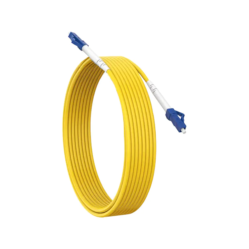 ¿Cuál es la estructura interna del cable de conexión simplex LC UPC a LC UPC monomodo de 2,0 mm?