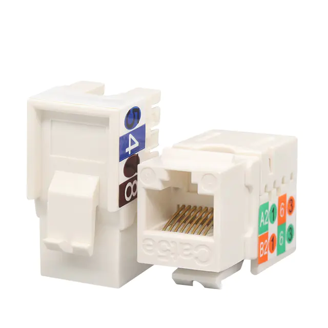 ¿Cuáles son las ventajas del diseño de 90 grados del conector Keystone perforado de 90 grados UTP CAT5e?